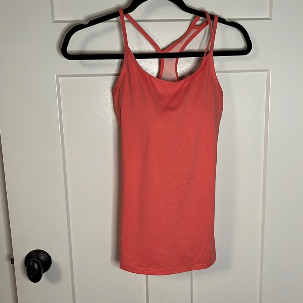 Fabletics EUC Coral Tank with unique Strap Detail